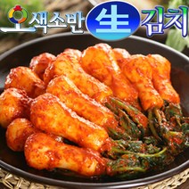 (한국농협 경기연천) 오색소반김치/청와대 납품 국내산 100% 주문당일 생김치 발송 /포기6 9kg/총각5 8kg/파/열무/묵은지/세트김치, 3 총각5kg