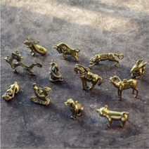 피에타 조각상 조형물 석상 황동 동물 동상 장식 중국어 조디악 쥐 소 호랑이 토끼 드래곤 뱀 말 양 원숭이 치킨 개 돼지 사무실 책상 장식, 하나님