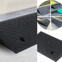 계단 문턱 휠체어 진입판(50X27X11CM) (블랙) 장애인용품 이동경사로 휠체어이동식경사로