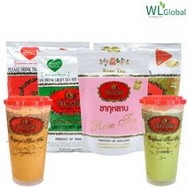 태국 차트라뮤 티백 파우더 밀크티 홍차 그린티 모음, 2개, 홍차 2팩