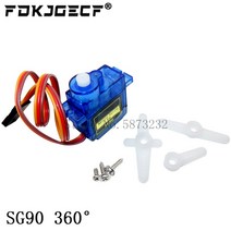 Rc 미니 마이크로 9g 1.6KG 서보 SG90 RC 250 헬리콥터 비행기 자동차 보트 DIY 브래킷 포함, 04 SG90 360 Degree