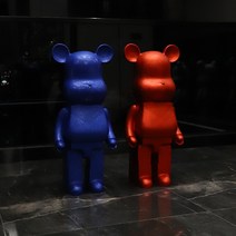베어브릭 저금통 홀로그램 클라인 수지 오브제 인테리어 장식품 대형 피규어 50cm, 블루