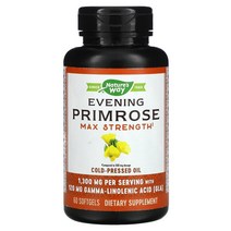 네이처스 웨이 이브닝 프림로즈 최대 강도 1300mg 소프트젤 60개, 120 Count