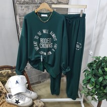 상상그이상 여성용 국내제작 로데오세트 촉감좋은 보풀없는 부드러운 특양면 소재 자수 레터링 줄어듦 없는 트레이닝 세트 밴딩 조거팬츠 간절기 변형없는 운동복 키작녀코디