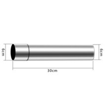 화목난로연통 2.3 인치 스테인레스 스틸 스토브 파이프 굴뚝 강성 멀티 연료 20-40cm 야외 캠핑 화재 난로 두꺼운, [02] 30cm