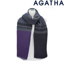 아가타 플리츠 롱 스카프 아리아나 바이올렛 2UPW3
