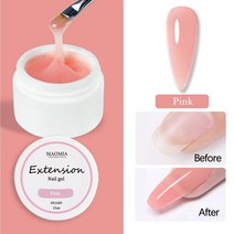네일 젤 익스텐션 카빙 플라워 솔리드 아트 젤리 폴리쉬 프랜치 핑거 클리어/화이트/핑크 매니큐어 액세서, 03 EB Pink