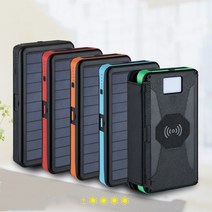 Ciliver 방수 탈착 마그네틱 솔라 보조배터리 접이식 삼방 20 000mah 대용량 무선 이동 전원, 1+4(20000밀리암페어), 당귤나무 등자나무