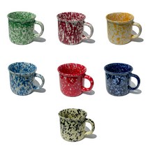 마블 도트 머그컵 도자기 머그잔 시리얼 법랑컵, 05. snow red