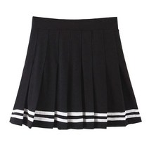 치마바지 빅사이즈 여성용 여름 의류 주름 미니 스커트스위트 컬러 블록 화이트 짠 테이프 엠파이어 허리 하의 100kg