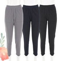 서로사 여성 (2장)크레지아앞포켓팬츠 엄마옷 봄바지 마담 효도바지 고무줄 밴딩바지 작업복 간절기바지 아줌마바지 사계절바지 데일리바지