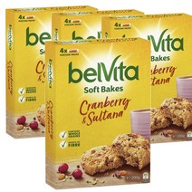 벨비타 호주 Belvita Biscuits 크랜베리 & 건포도 쿠키 200g, 4팩