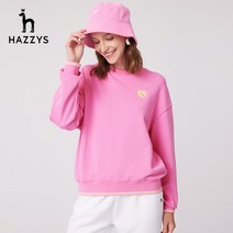 Hazzys 여 봄 라운드 롱 슬리브 맨투맨
