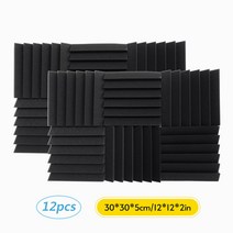 ammoon 고밀도 스튜디오 흡음재 30*30*5cm, 12개, 슬롯형