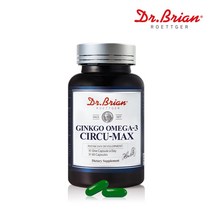 닥터브라이언 징코 오메가3 써큐맥스 1200mg 60캡슐 은행잎 추출물 비타민E, 1통(60캡슐-2개월분)
