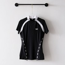 여성 골프웨어 LPGA 오리지널 싱글 골프 류 여성용 슬림 반팔 티셔츠 한국어 버전 스포, 01 검은 색, 02 M