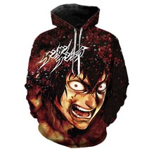 검도호구세트 검도호구 검도용품 검도도복 신상품 Kengan Ashura 시즌 2 3D 프린트 후드 남성/여성용 패션
