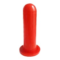 GHSHOP 동물 피더 먹이 스테이션 농장 동물 송아지 강아지를 위한 동물 먹이 가금류 피더, 길이 9.5cm, 빨간색, 실리콘