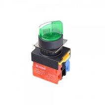 2A0B 3단 수동 셀렉터 스위치 트랜스부착형 LED 램프 125V DC 22mm NS22-S3-L3D2A0B4PIN 22파이 수동 3단 LED, 그린 [NS22-S3-L3DG2A0B]