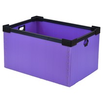 뉴프라테크 단프라박스C형 이사박스 플라스틱박스-3개묶음, 보라, 3개