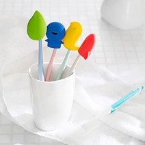 휴대용 실리콘 칫솔 케이스 여행용캡 개업치과병원 답례품, 4종1세트
