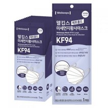 웰킵스 제트폴드 황사방역 마스크 대형 KF94, 화이트, 175개, 1개입