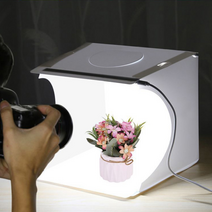 LED USB 소형 중형 간이 쇼핑몰 제품 사진 촬영 박스 홈 스튜디오 조명세트 포토박스, 20cm