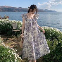 프릴 태교 여행 바캉스 휴양지 비치 원피스 드레스 촬영 허니문