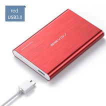 2023 외장하드 ACASIS "2TB 1TB 슈퍼 외장형 하드 디스크 USB3.0 500GB HDD 스토리지 PC 포함되어 태, [06] 1 테라바이트, 02 red
