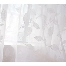 34평 거실커튼 3중 방한커튼 암막 커텐 거실용 장식 원사 보일 명주 블라인드 유럽식 번트 고급스러운 자수 브라운화이트 리프