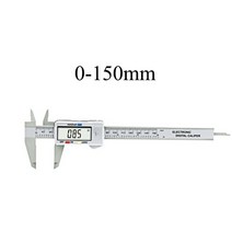 JINUS 디지털 멀티 측정기 150mm 6 인치 LCD 전자 탄소 섬유 버니어 캘리퍼스 게이지 마이크로 미터 측정 도구, [02] 0-150mm