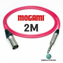 MOGAMI 모가미 2549 빨강 XLR(수) + 55(TRS) 뉴트릭 케이블 2M