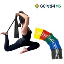 녹십자MS 쎈밴드 + 누구나 자가점착 보호대 라텍스 천연 근력 운동 밴드 홈트레이닝 필수품, 그린