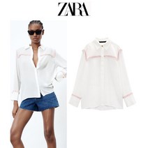 루즈핏 결 패치 ZARA 자라 여성 셔츠