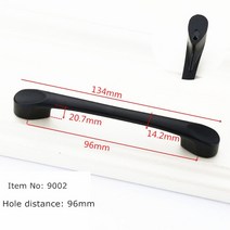 모던한 캐비닛 손잡이 단단한 알루미늄 합금 문 및 주방 찬장 서랍 가구 하드웨어, [23] 9015-64