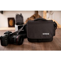 [KOEM] 캐논 미러리스 니콘 DSLR 후지 카메라 소니 M 숄더백 가방 파우치, M - 그레이 [KOEM]