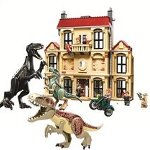 블록조립커스텀피규어 MOC브릭 공룡 모델 빌딩 블록 Rampage Rockwood Estate Fit 75930 장난감 어른이용, 01 opp packing