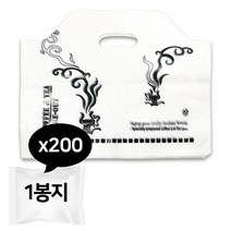 비닐 캐리어(무늬) 2구 1봉지(200개), 비닐 캐리어[무늬] 2구 1봉지[200개]