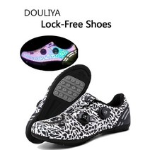 실내자전거 좌식 스핀바이크 스피닝 홈쇼핑 미니 가정용 DOULIYA-반사 잠금 무료 사이클링 신발 플랫 페달, 07 42, 03 White  Lock-Free_07 42