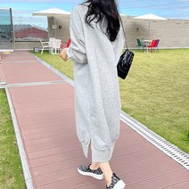 오키 여성용 더데이 기모 박시 원피스