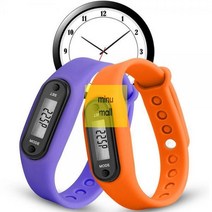 실리콘_밴드_런닝_시계_만보기_조깅_스포츠_컬러_손목 F327