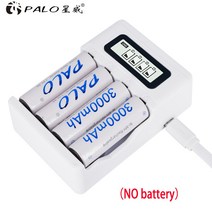 PALO 1.2V USB 배터리 충전기 2A 3A AA AAA NI-MH nimh ni mh 용 스마트 LCD 화면 충전, CHINA, 1pcs charger