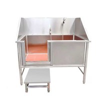 대형견 욕조 애완 동물 개 고양이 목욕 세면대 싱크대, 여닫이문 규격 120x70x90 깊이 40