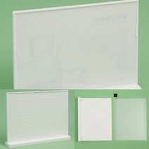 T자 가로형 아크릴 쇼케이스(A4) (화이트) A4부착용꽂이 핸드폰매장POP 부착용꽂이판A4