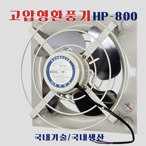 한양테크 환풍기 HP-800 고압 공업용 업소용 벽부형 철 축사용 식당 주방용