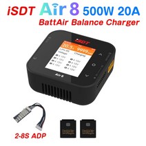 Lilon Lipo LiHV NiMH Pb RC 모델 용 ISDT Air8 500W 20A 2-8S / Q8 MAX 1000W Q6 Nano 200W 8A 1-6S LiPo 배터리, [03] AIR8 collocation1, 한개옵션1