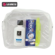 LG생활건강 세면도구세트-3종B타입 여행용세트 목욕용품 휴대용파우치 샤워용품, 1개
