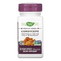네이처스 웨이 - 동충하초 500 mg 베지 캡슐 60정, One Color, One Size