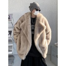 남성 퍼 코트 폭스퍼 겨울 인사템 패션 캐주얼 자켓