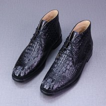 남성 진짜 악어 가죽 정장 신발 구두 부츠 워커 250 255 가을 겨울 검정